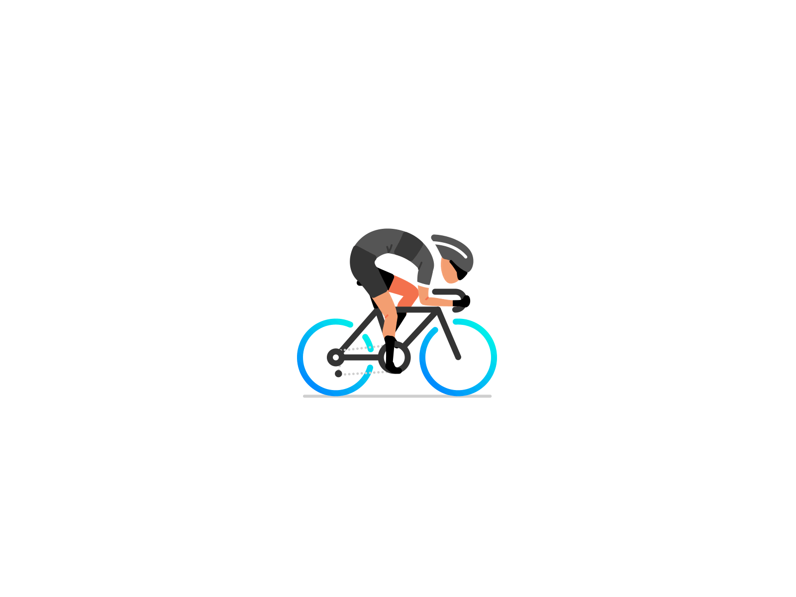 Tour de Freelance - iconAnimation after effects animation character cycling icon icon animation illustration minimal motion olympic olympic tokyo road bike