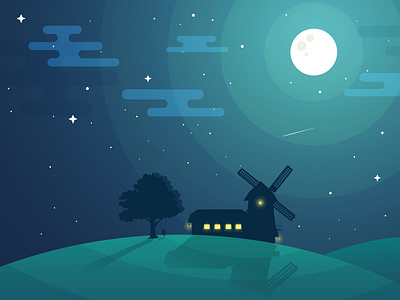 Night Hill Animated by Yup Nguyen on Dribbble