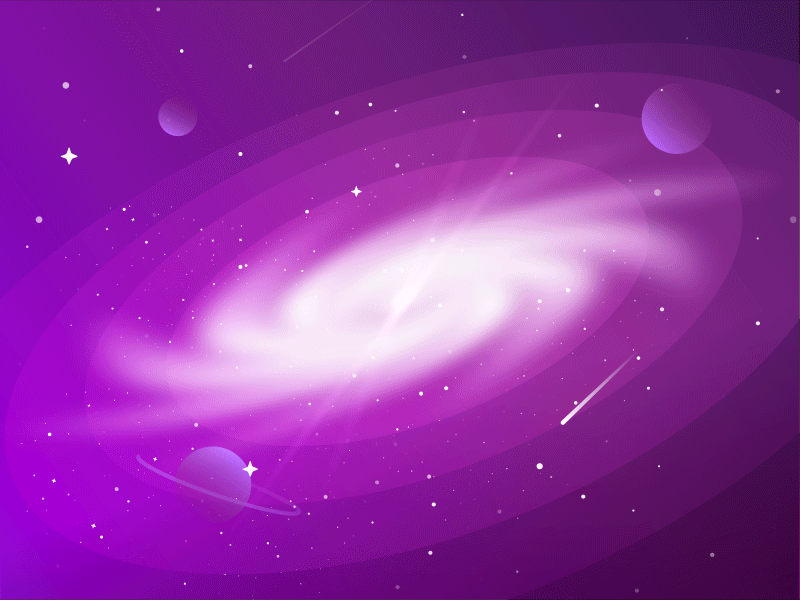 MilkyWay Animated after effects animation conceptualcode dream galaxy illustration illustrator light milkyway night