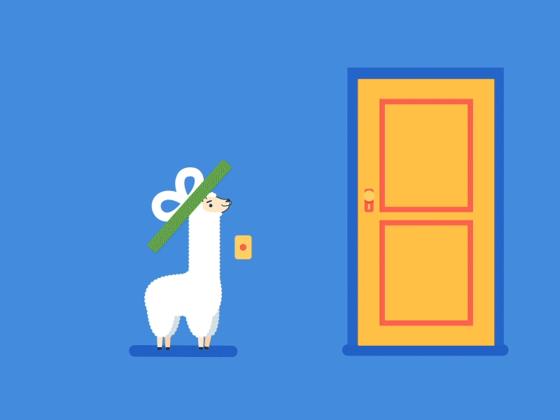 Lama | Father’s Gift after effects animation character father gif gift happy illustration lama meet run son