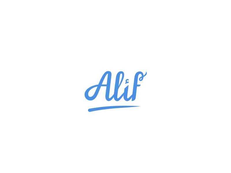 Alif - Logo Animation & Splash screen after effects animation intro logo motion splash typography