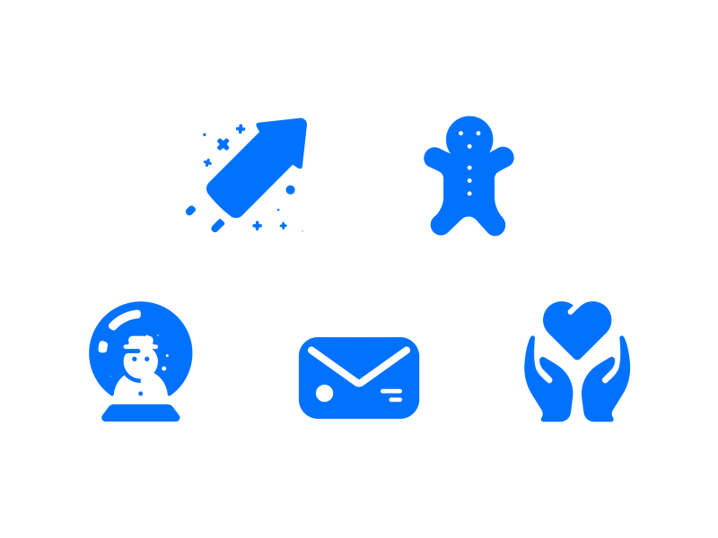 #WeekOfIcons Day 2 - iconAnimation after effects animation character christmas design firework freebie gingerbread heart icon mail motion snow ball