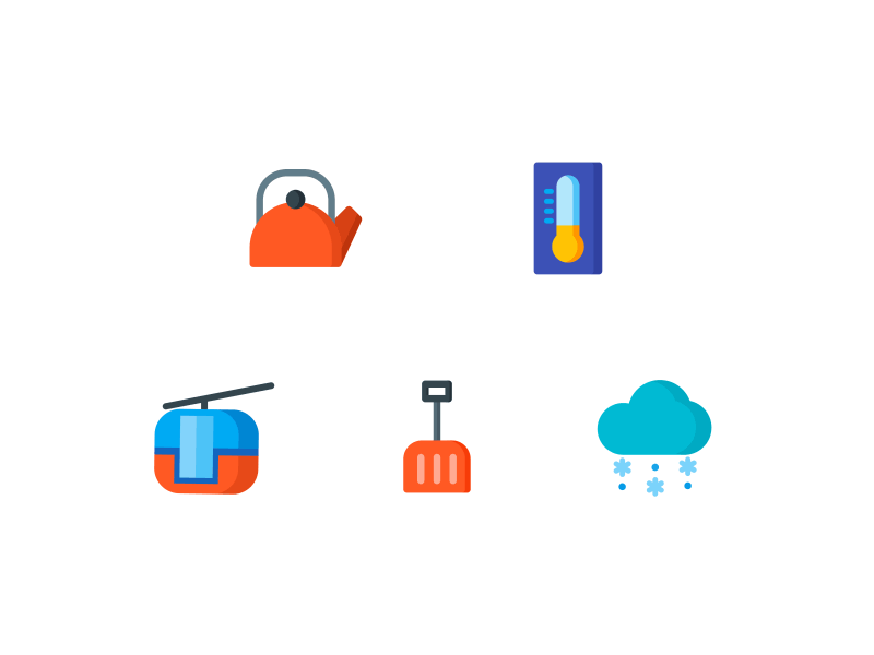 #WeekOfIcons Day 4 - iconAnimation after effects animation character cloud design freebie icon illustration motion pot shovel snow thermometer vector winter