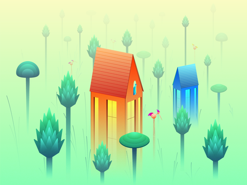 The Garden π²π‘π plants tree mushroom dream house scenery landscape garden colors