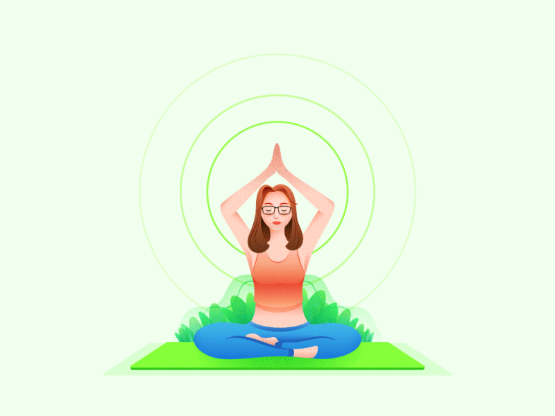 yoga after effects animation breathe character illustration meditation motion yoga