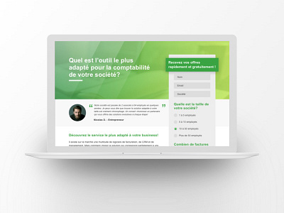 Responsive landing page