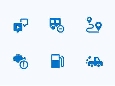 Automobile IOT Industry Icons - 02 automobile car engine error fuel icons idling illustration iot trips