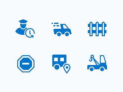 Automobile Iot Industry Icons - 03 automobile car engine error fuel icons idling illustration iot trips