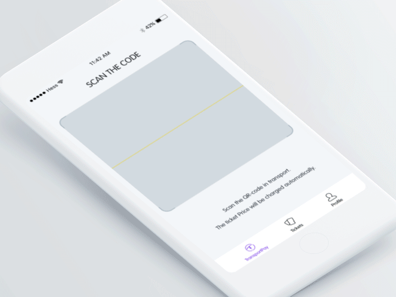 ScanСode - Ticket app clean colors ixd mobile motion ui ux