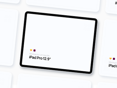 iPad Pro 12.9" Black'n'White Mockup