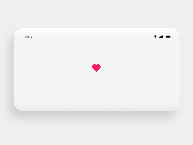 Heart of the Phone animation clean design heart heart beat mobile mockup motion ui white