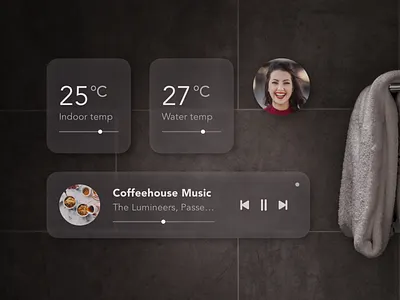 Smart Bath Ui app ar art bath bathroom concept design shower smart smart home smart house temperature ui ux vr