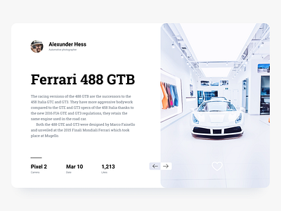 Ferrari 488. Toronto app car clean colors design ferrari photography toronto typography ui