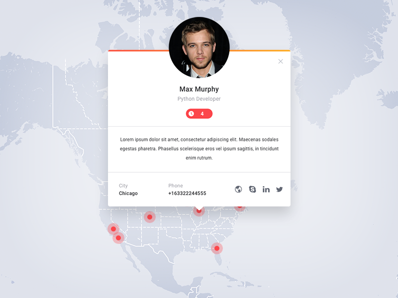 Team Map Widget app widget pin ui map