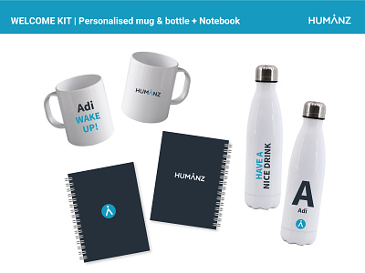 Welcome Kit HUMANZ branding design graphic design vector