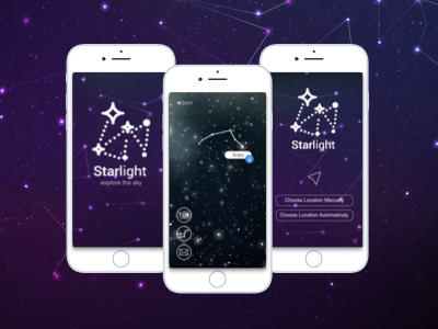 Starlight Dribbble app mobile design sketch app ui ux