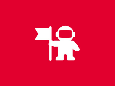 Astronaut explorer logo design symbol