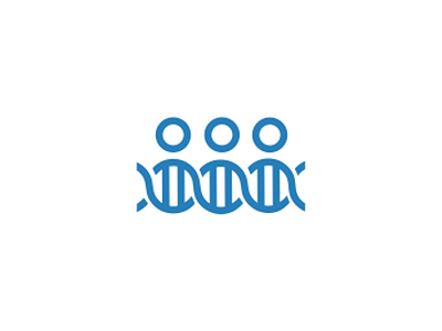 People + DNA, medical crowdfunding logo design symbol