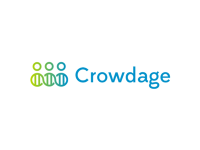 Crowdage, logo design for biotechnology and medical project adn crowdfunding crowdsourcing dna health identity design life logo logo design medical medicine