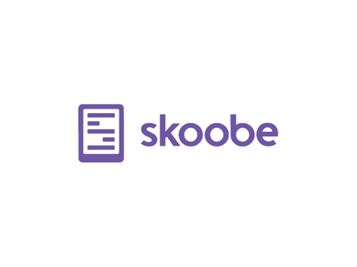 Skoobe, ebooks reading app platform logo design