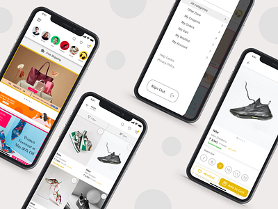 Online Shopping App Protoype ai app branding design ecommerce ecommerce app ecommerce business ecommerce design fashion app illustration minimal shopping app ui ux website