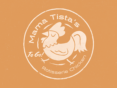 Mama Tista's Chicken badge branding chicken circle identity illustration logo texture type typography