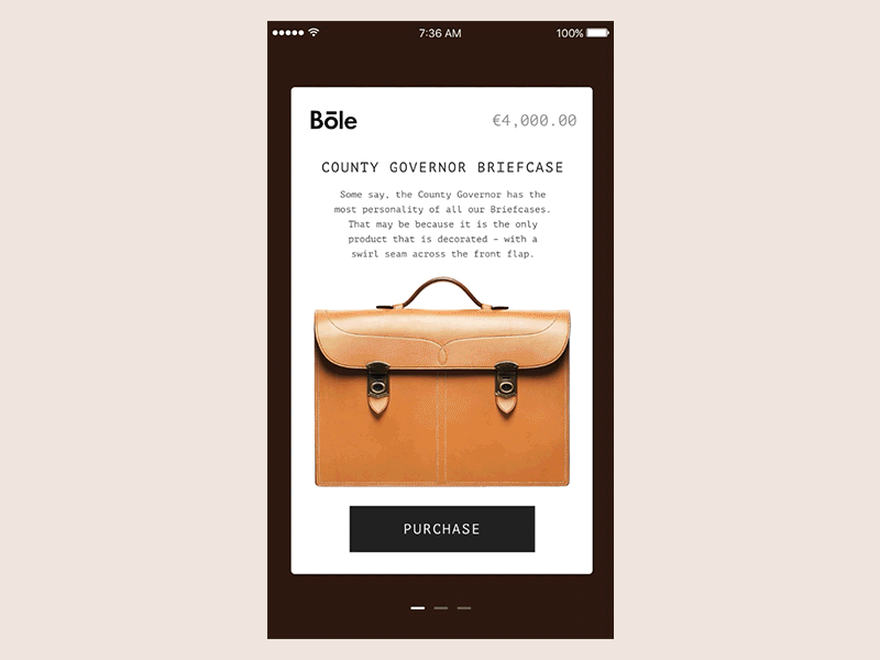 Bole Tannery - Page Transition animation app briefcase daily ui daily ux fashion inspiration motion parallax ui uiux ux
