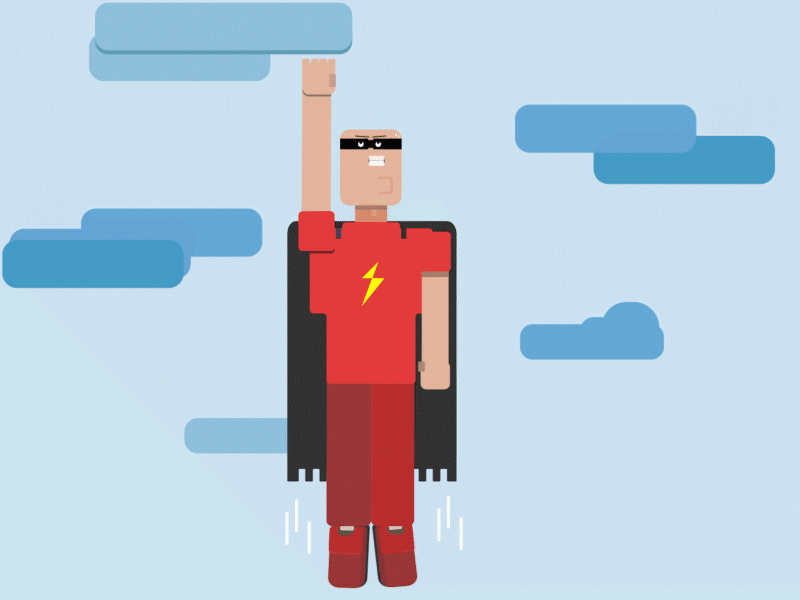 Super Hero after effect animation art clouds comic comic book design fly flyer flying man illustrator logo marvel motion red red man super hero superhero superman x man