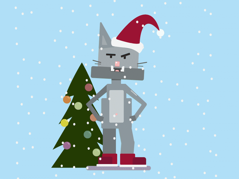 where is merry christmas? 2022 after effect angry cat animation bad cat cat christmas christmas cat christmas tree dribbble illustrator merry christmas new year snow snow cat vector