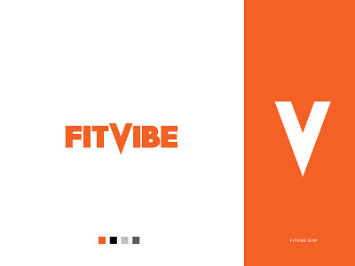 Fitvibe Club branding design logo minimal persian
