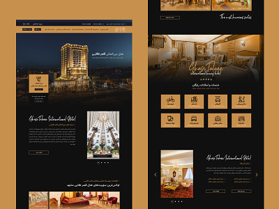 Ghasr Talaee - Hotel Booking & Landing Page design hotel minimal ui website