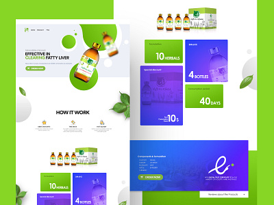 Farteb Herbal Landing Page design landing ui website