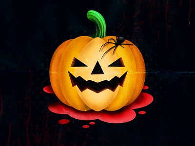 Halloween | Pumpkin | Noise | Retro | Spackle | Illustration