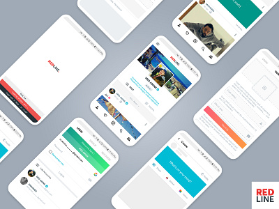 Redline - Social Network (2017) android app android design java kotlin social network uxui