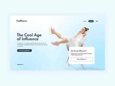 COOLFLUENCE branding cool homepage influencer marketing landing page saas web web design websiite