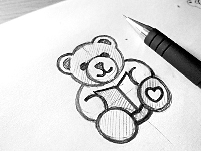 Bear with book animal bear character logo