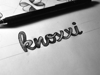 Knoxxi Sketch handwritten lettering logo sketch