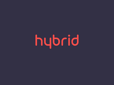 Hybrid font hybrid logo simple text type