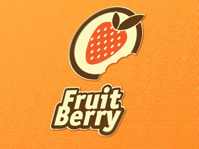 FruitBerry berry choco food fruit label logo logotype sing strawberry sweet