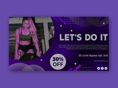 Fitness & Gym Banners adroll animated animated banner banner pack banner set banners business coupon deal diet discount exercise fitness flat flat design gif google gym health healthy