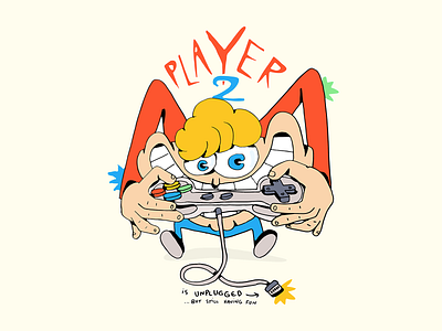 Player #2 character characters gamer gaming illustration illustrations