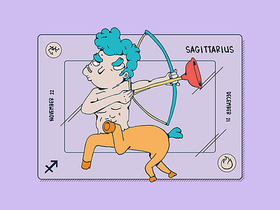 Sagittarius astrology characters illustrations shop streetart supremeninja totebags website