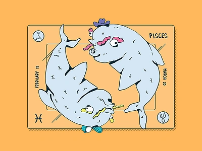 Pisces astrology characters illustrations shop streetart supremeninja totebags website