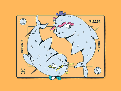 Pisces astrology characters illustrations shop streetart supremeninja totebags website