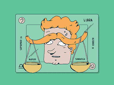 Libra astrology characters illustrations shop supremeninja totebags website