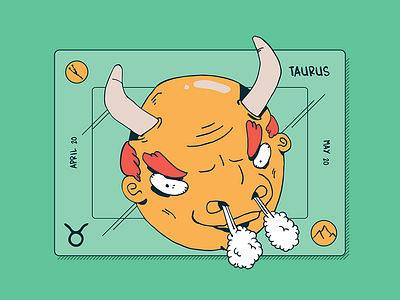 Taurus astrology characters illustrations shop supremeninja totebags website