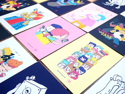 Postcards characters illustrations illustrator postcards supremeninja