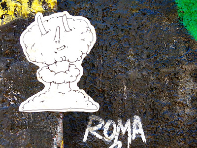 Somewhere in Roma art character drawing nuclear street streetart