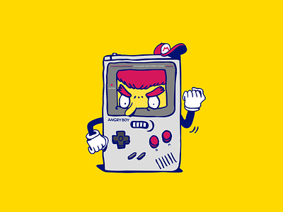 Angry Boy™ angy character gameboy illustration nintendo supremeninja videogames