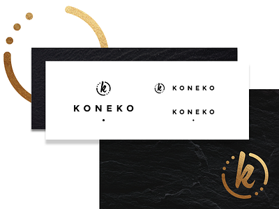 Koneko Branding branding cosmetic gold foil k logo tattoo